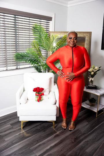 Flex Jumpsuit-Red